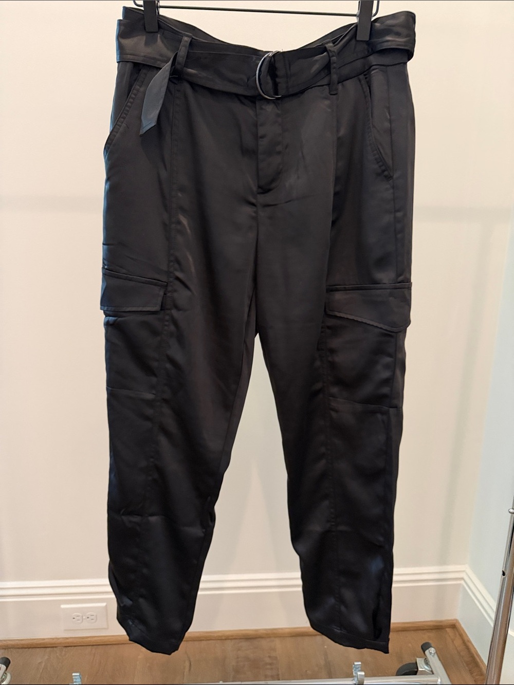 Sanctuary Black Cargo Pants with Belted Waist